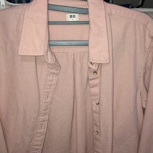 Uniqlo Pink button down shirt